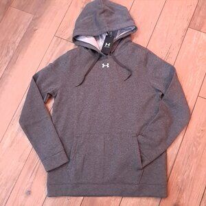 NEW Under Armour Hustle Fleece Hoodie Women's sz Medium gray grey 1300261 hoody